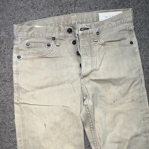 Rag & Bone Jeans Mens 29x32 Brown Khaki Fit 2 Slim Button Fly Denim Pants